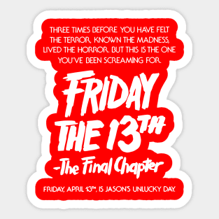 Friday 13th Sticker